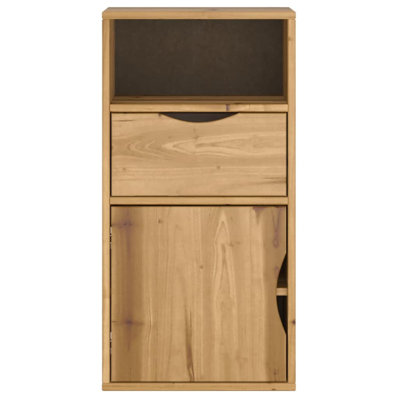 Beistellschrank mit Schublade ODDA 40x24x79cm Massivholz Kiefer