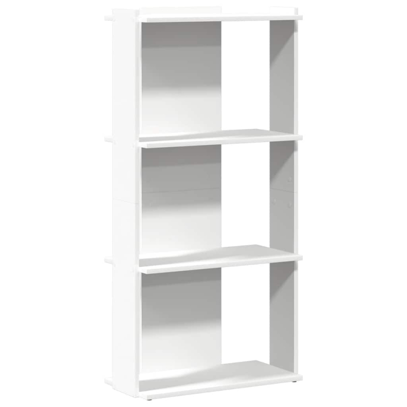 Bücherregal 3 Böden Weiß 60x30x120 cm Holzwerkstoff