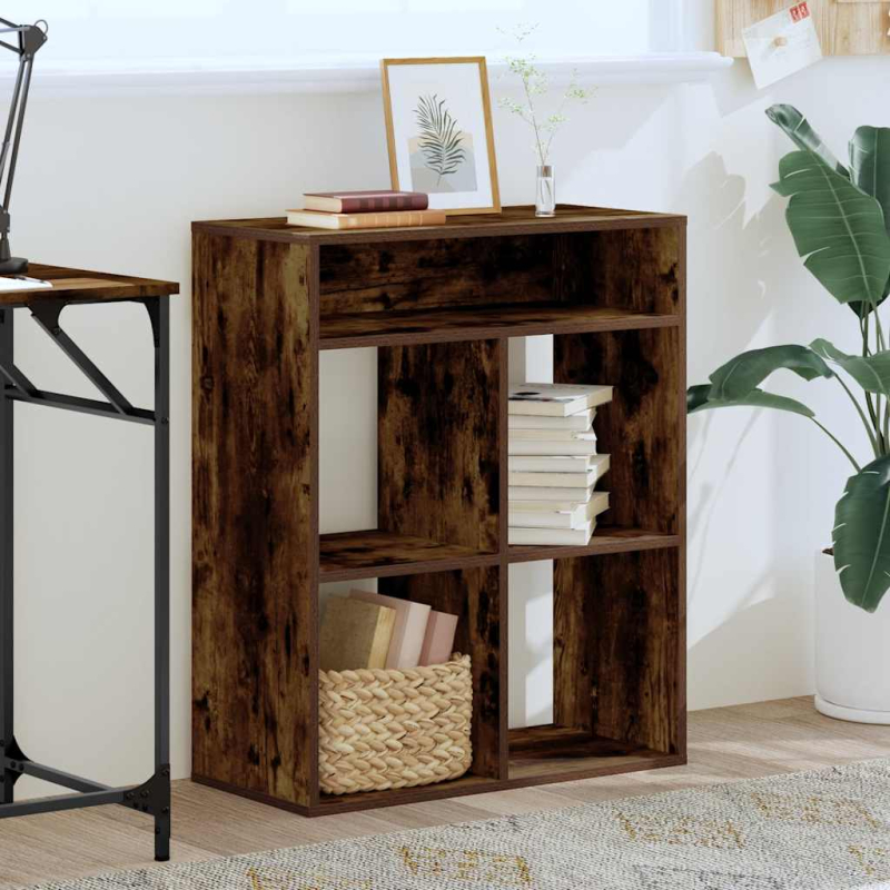 Bücherregal Räuchereiche 66x31x80 cm Holzwerkstoff
