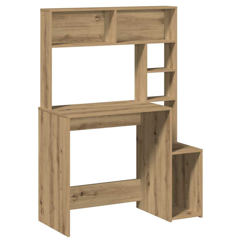 Schreibtisch mit Regal Artisan-Eiche 100x45x140cm Holzwerkstoff