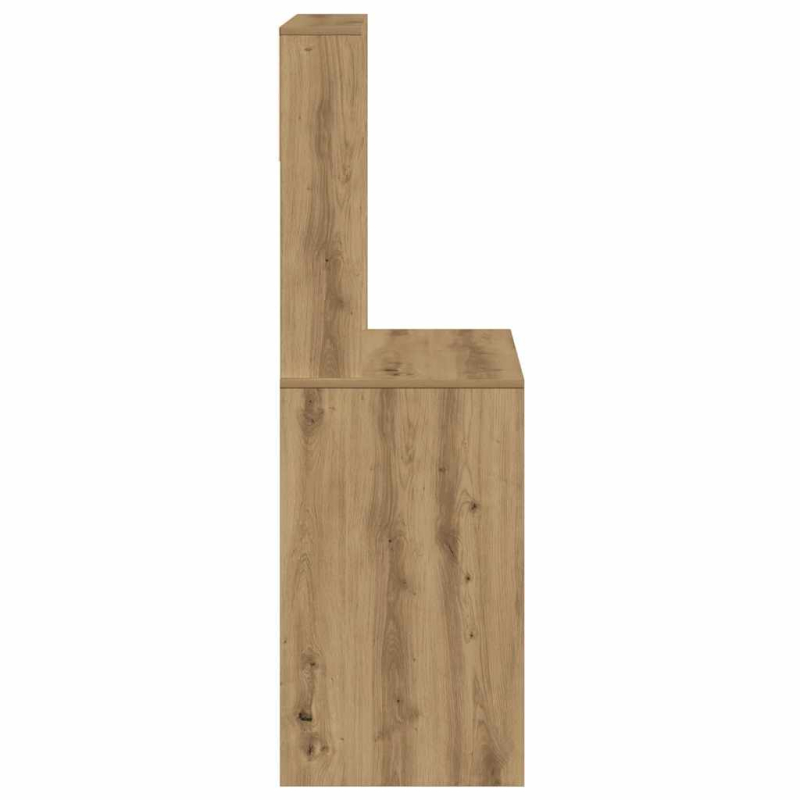 Schreibtisch mit Regal Artisan-Eiche 100x45x140cm Holzwerkstoff