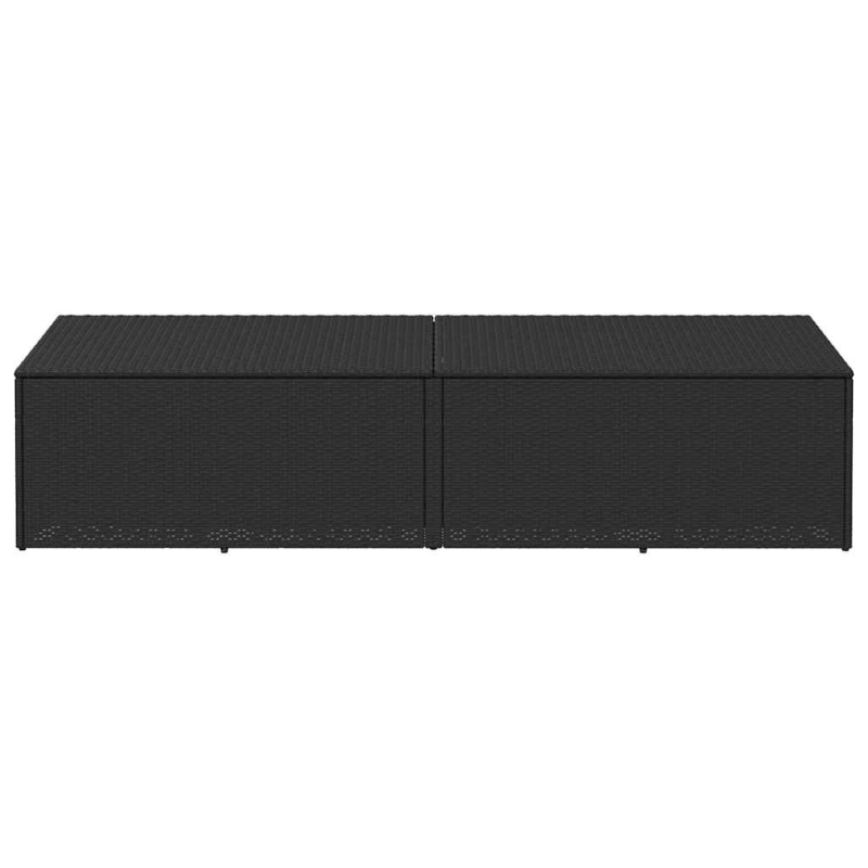 Garten-Auflagenbox Schwarz 220x50x58 cm Poly Rattan