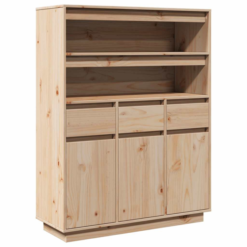 Highboard 89x34x116,5 cm Massivholz Kiefer