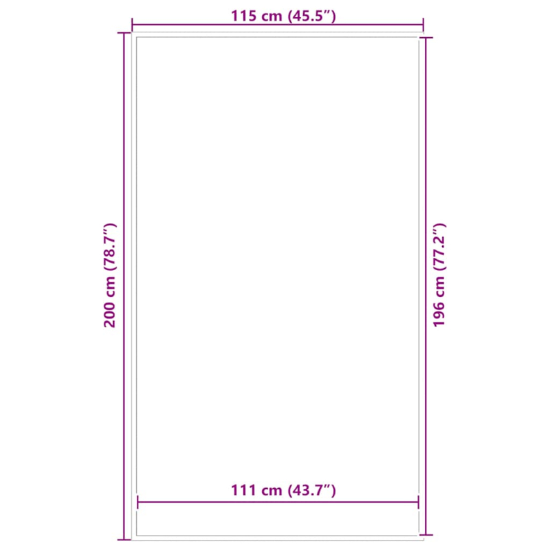 Fußmatte Braun 115x200 cm