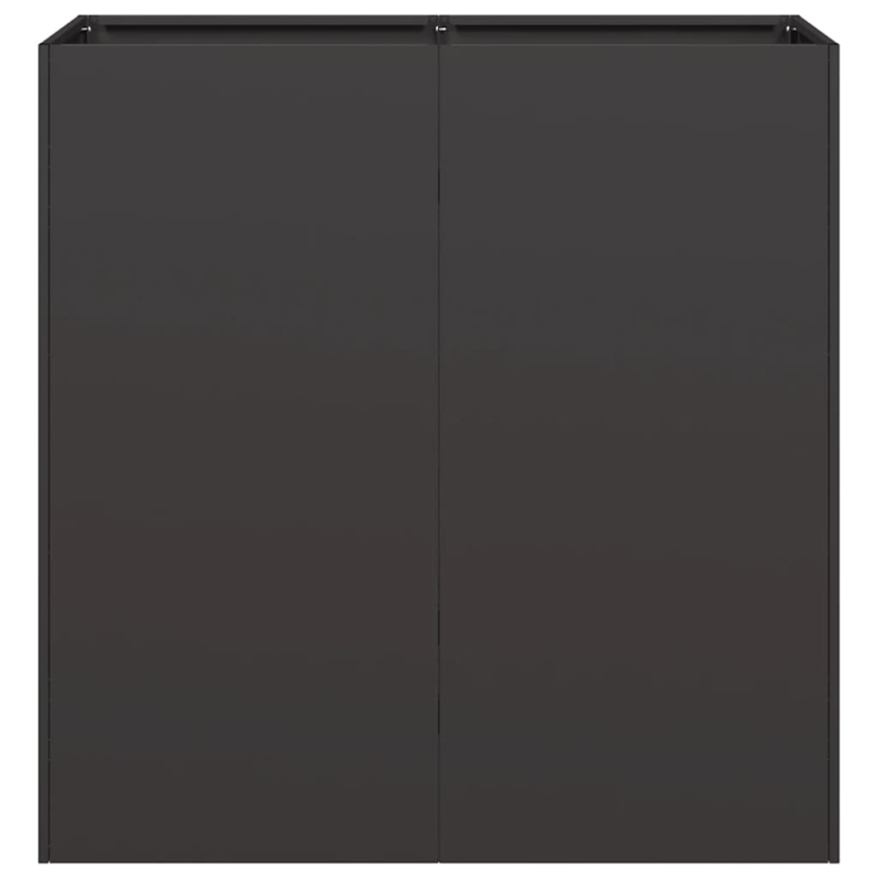 Pflanzkübel Schwarz 80x40x80 cm Kaltgewalzter Stahl