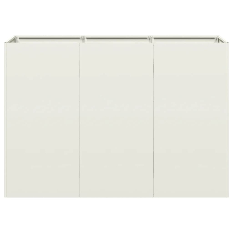 Pflanzkübel Weiß 120x40x80 cm Kaltgewalzter Stahl