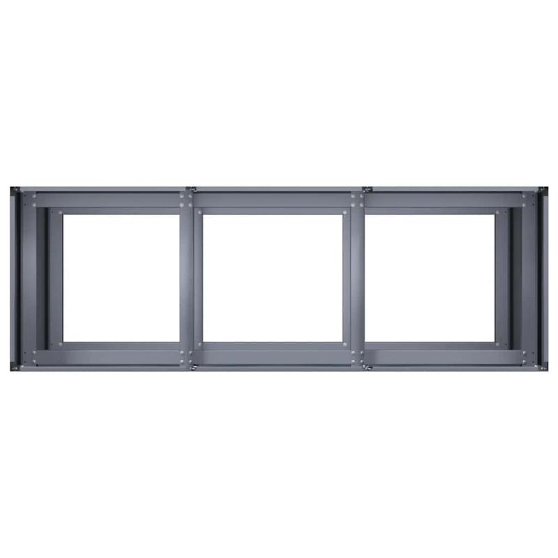 Pflanzkübel Anthrazit 120x40x80 cm Kaltgewalzter Stahl