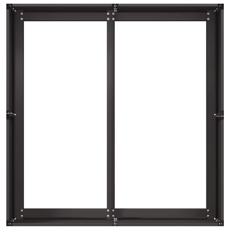 Pflanzkübel Schwarz 80x80x40 cm Kaltgewalzter Stahl