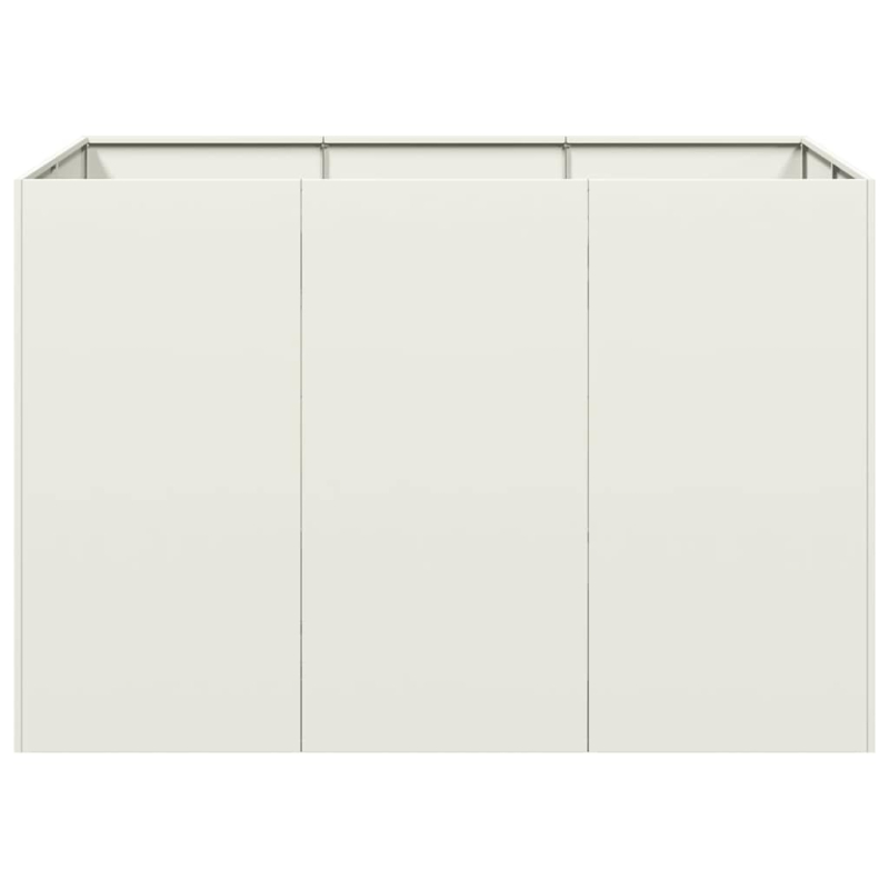 Pflanzgefäß Weiß 120x80x80 cm Stahl