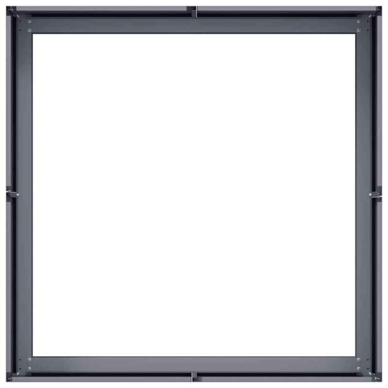 Pflanzkübel Anthrazit 80x80x30 cm Stahl