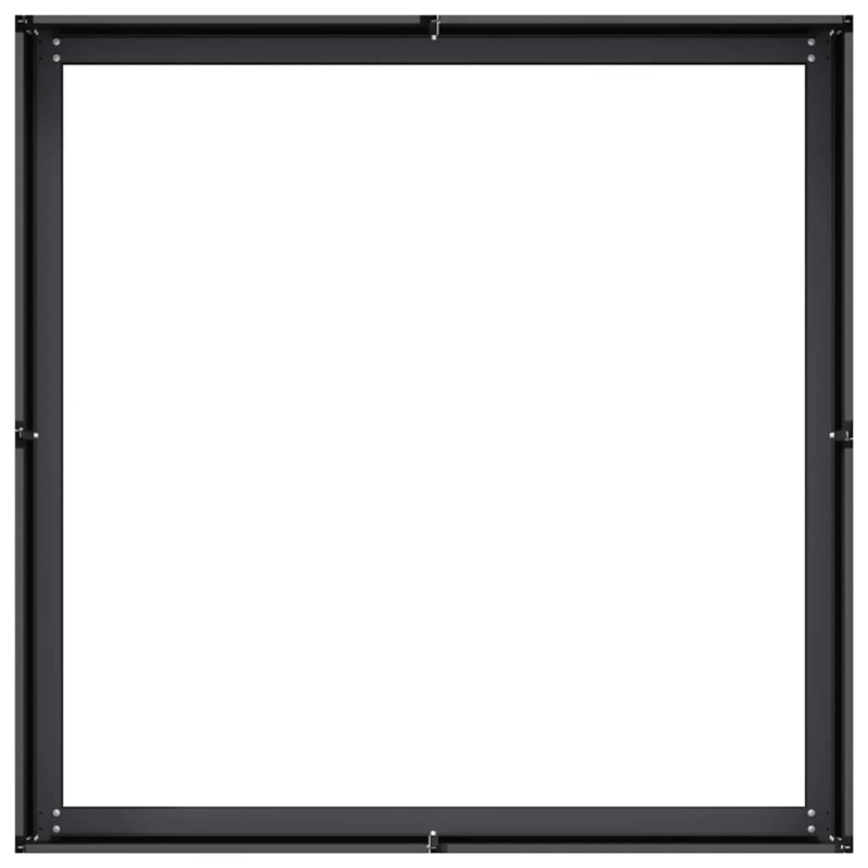 Pflanzkübel Schwarz 100x100x30 cm Stahl