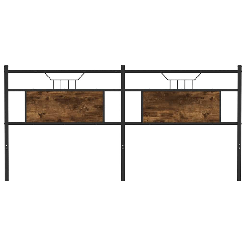 Kopfteil Räuchereiche 180 cm Holzwerkstoff und Stahl