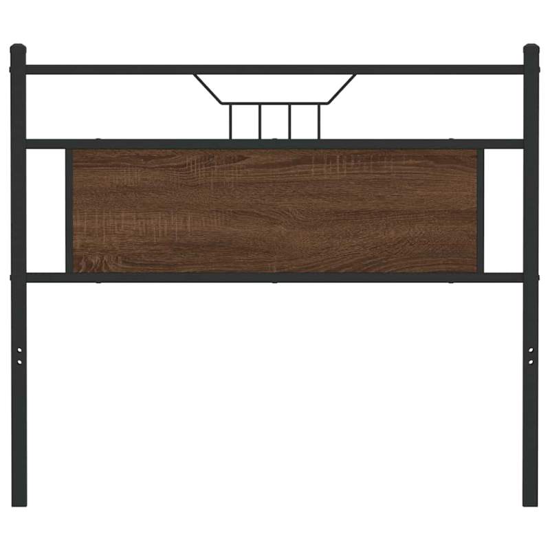 Kopfteil Braun Eichen-Optik 100 cm Holzwerkstoff und Stahl