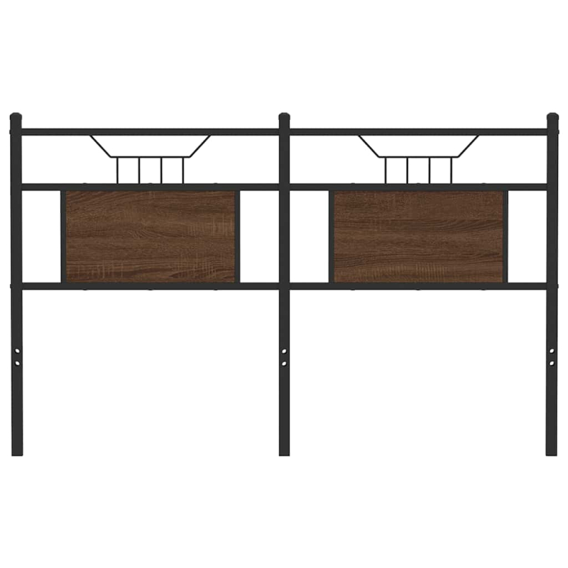Kopfteil Braun Eichen-Optik 140 cm Holzwerkstoff und Stahl