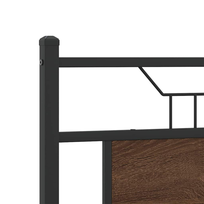 Kopfteil Braun Eichen-Optik 150 cm Holzwerkstoff und Stahl