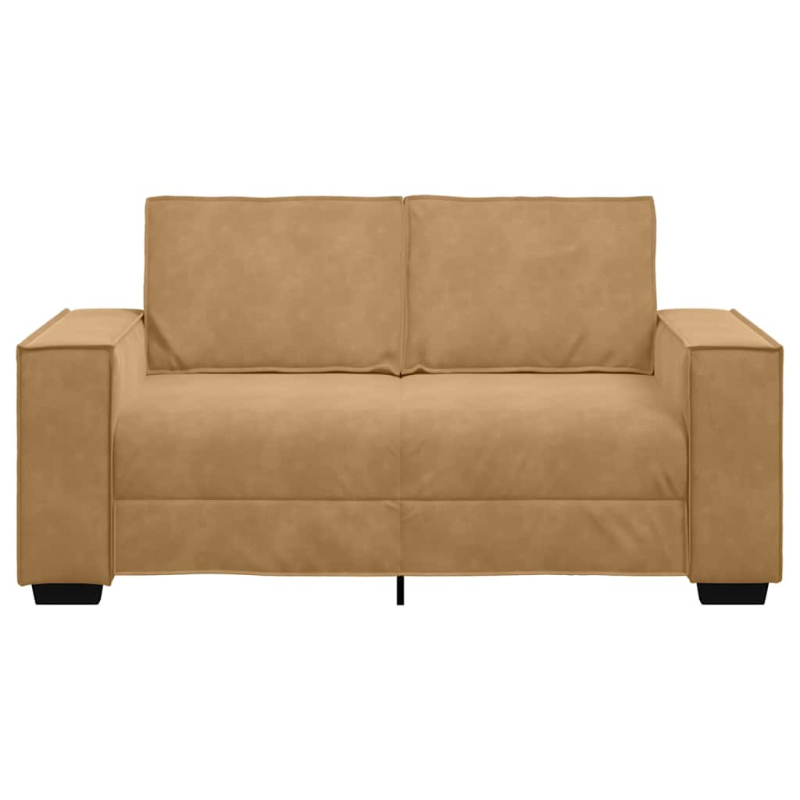 2-Sitzer-Sofa Braun 120 cm Samt