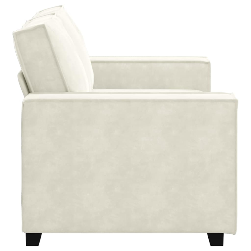 2-Sitzer-Sofa Creme 120 cm Samt