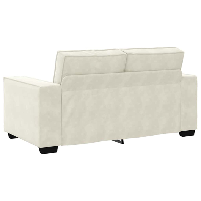 2-Sitzer-Sofa Creme 120 cm Samt