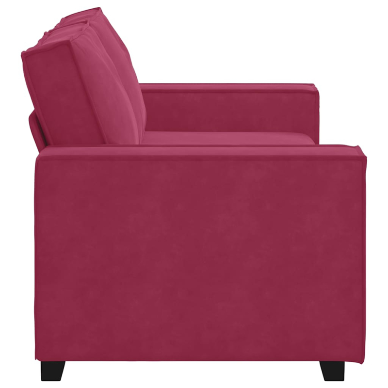 2-Sitzer-Sofa Weinrot 140 cm Samt