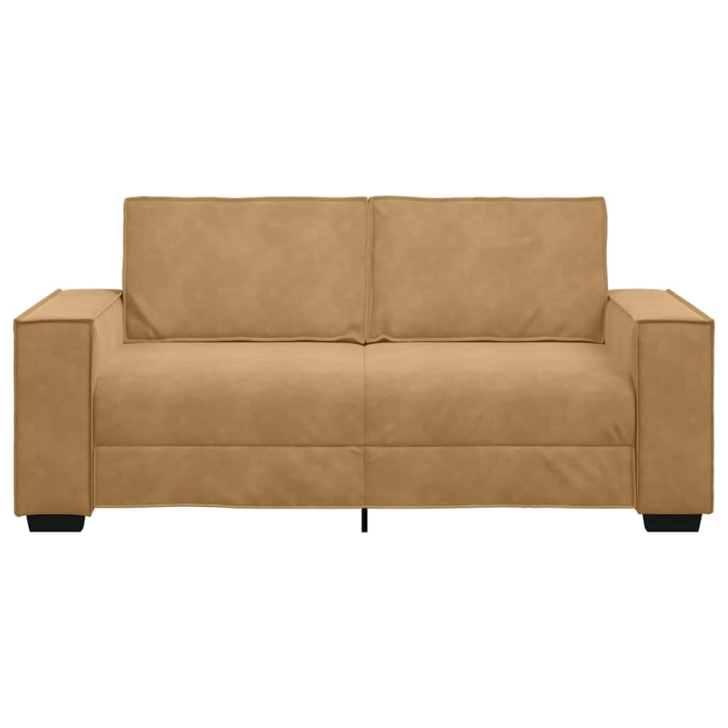 2-Sitzer-Sofa Braun 140 cm Samt