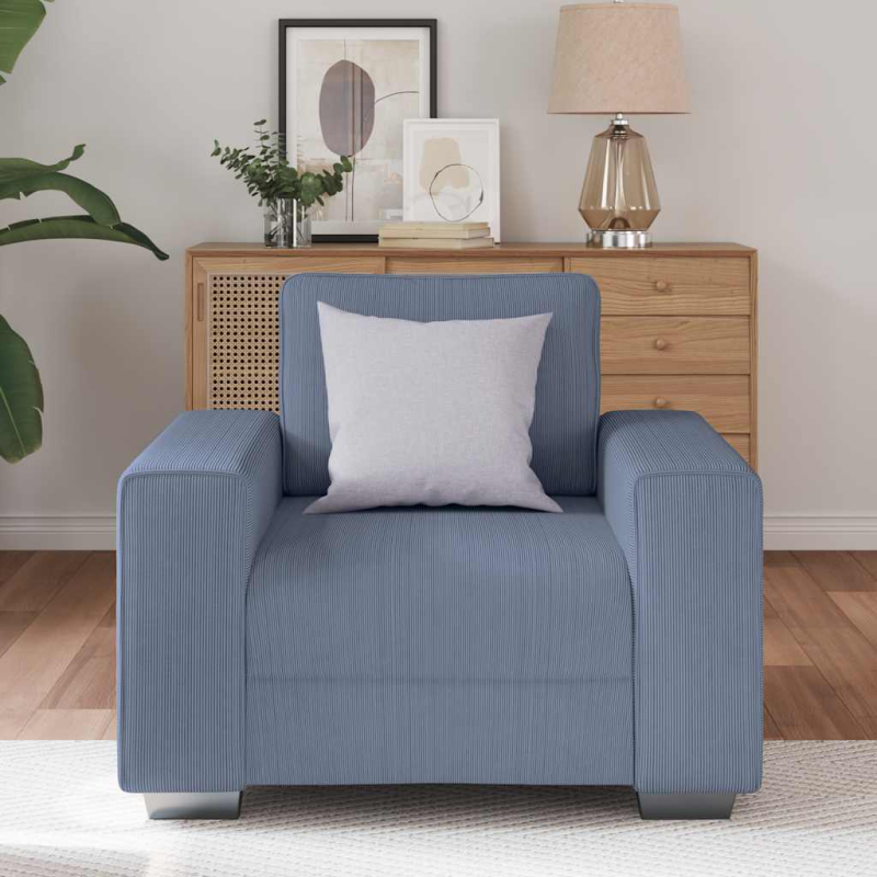 Sessel Blau 60 cm Cordstoff