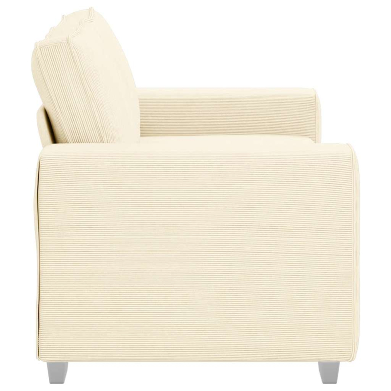Zweisitzer-Sofa Creme 120 cm Cordstoff