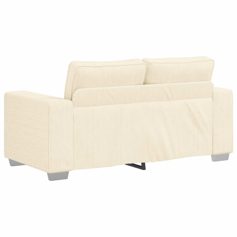 Zweisitzer-Sofa Creme 120 cm Cordstoff