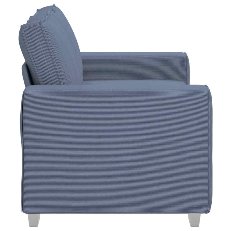 Zweisitzer-Sofa Blau 120 cm Cordstoff
