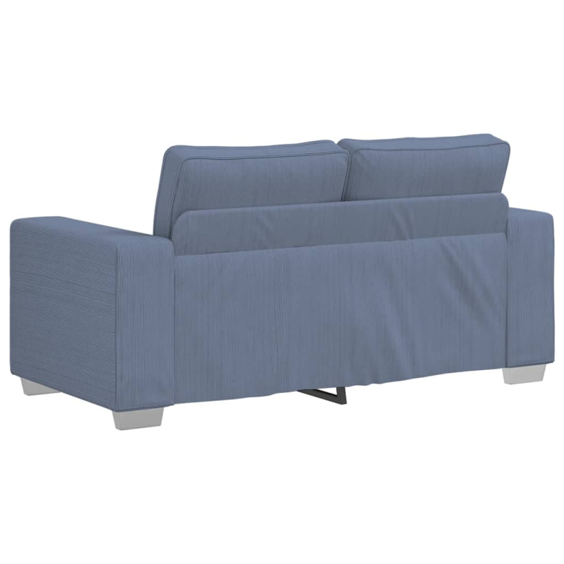 Zweisitzer-Sofa Blau 120 cm Cordstoff