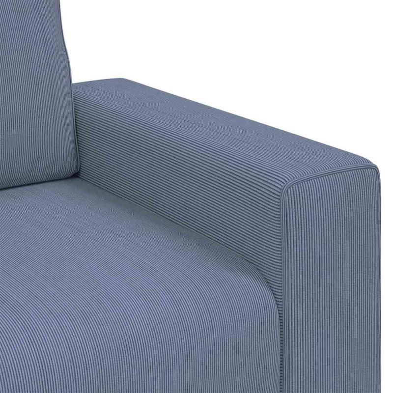 Zweisitzer-Sofa Blau 120 cm Cordstoff