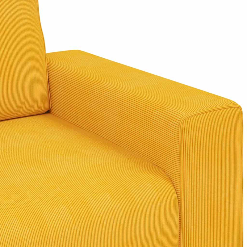 Zweisitzer-Sofa Hellgelb 140 cm Cordstoff