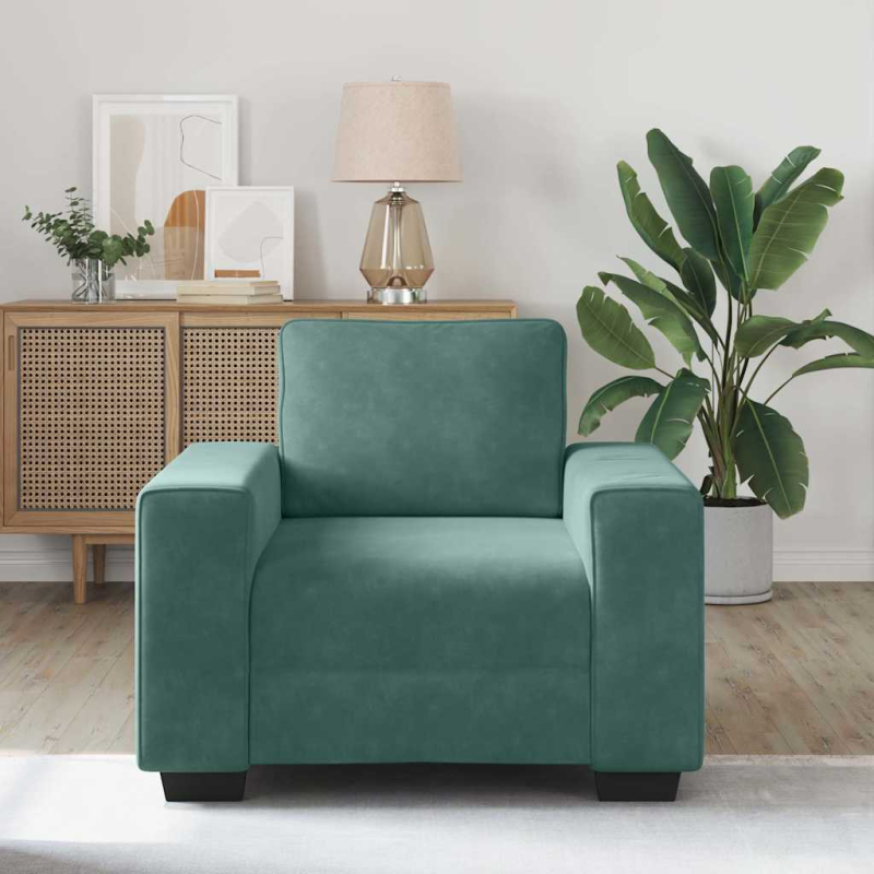Sessel Dunkelgrün 60 cm Samt