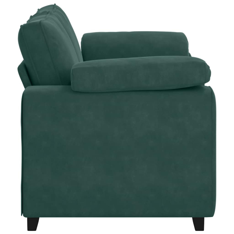 Zweisitzer-Sofa Dunkelgrün 120 cm Samt