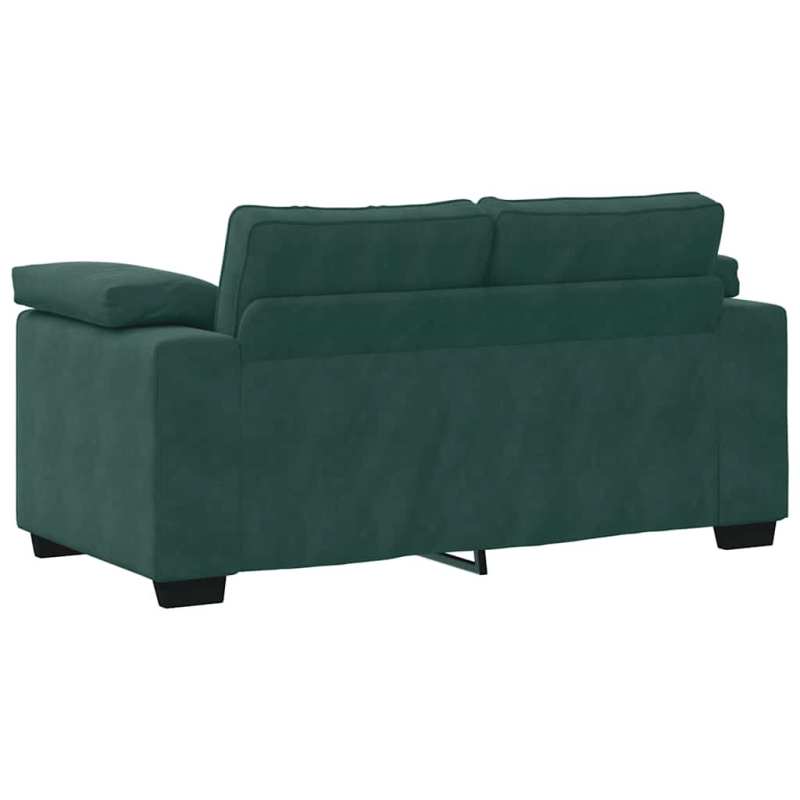 Zweisitzer-Sofa Dunkelgrün 120 cm Samt