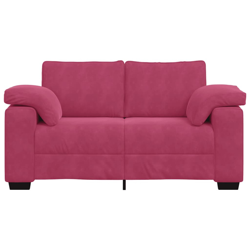 Zweisitzer-Sofa Weinrot 120 cm Samt