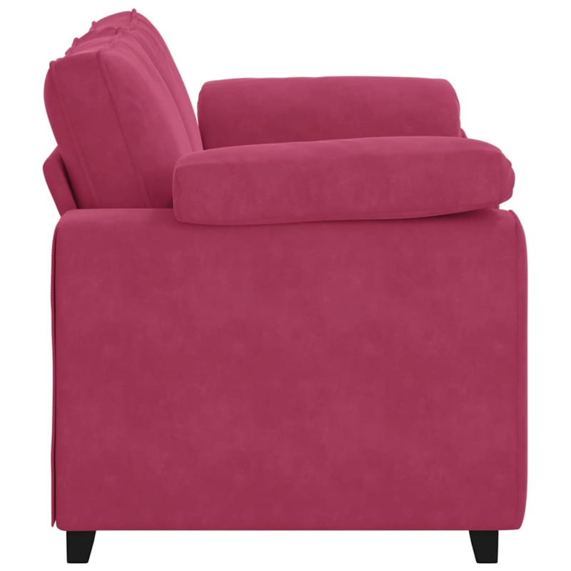 Zweisitzer-Sofa Weinrot 120 cm Samt