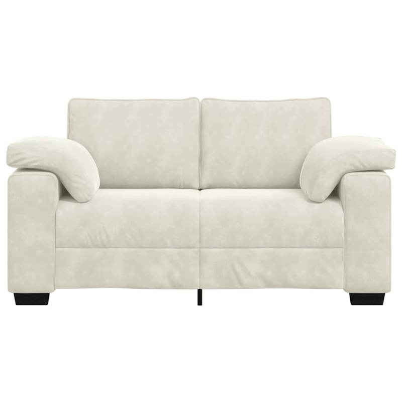 Zweisitzer-Sofa Creme 120 cm Samt