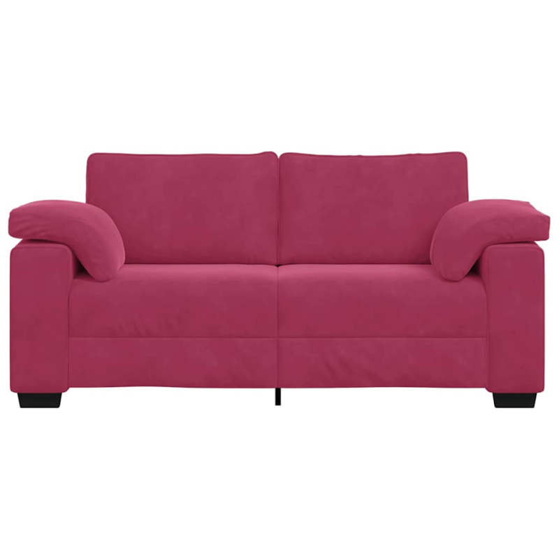 Zweisitzer-Sofa Weinrot 140 cm Samt