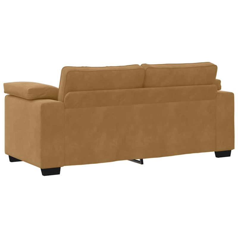 Zweisitzer-Sofa Braun 140 cm Samt
