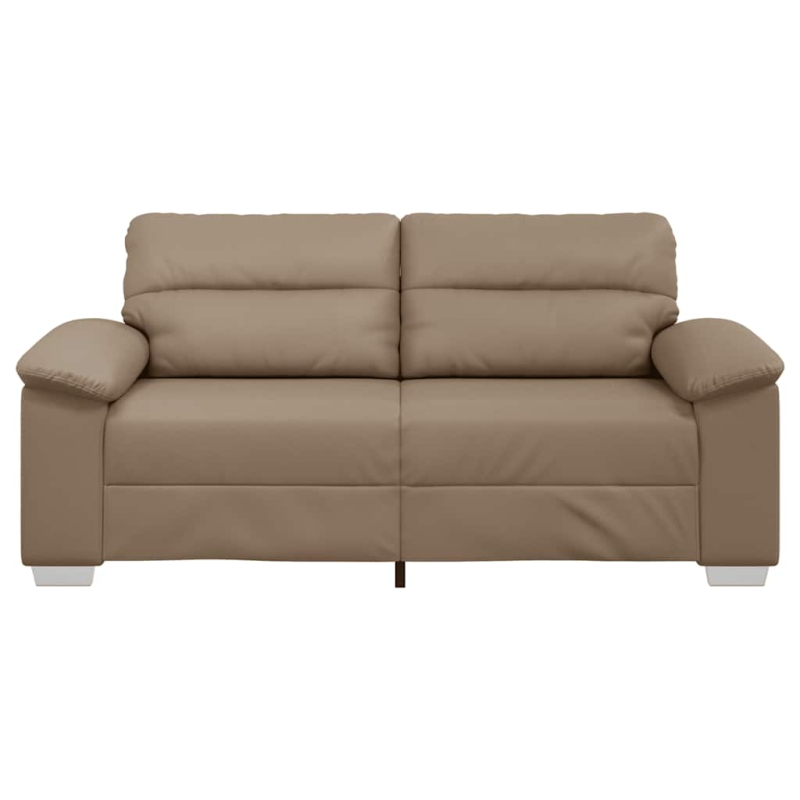 2-Sitzer-Sofa Cappuccino-Braun 140 cm Kunstleder