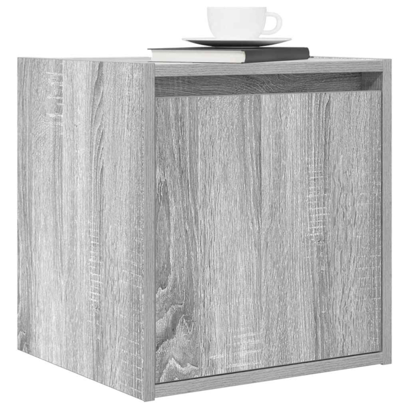 Wand-Nachttische 2 Stk. Grau Sonoma 38x34x40 cm