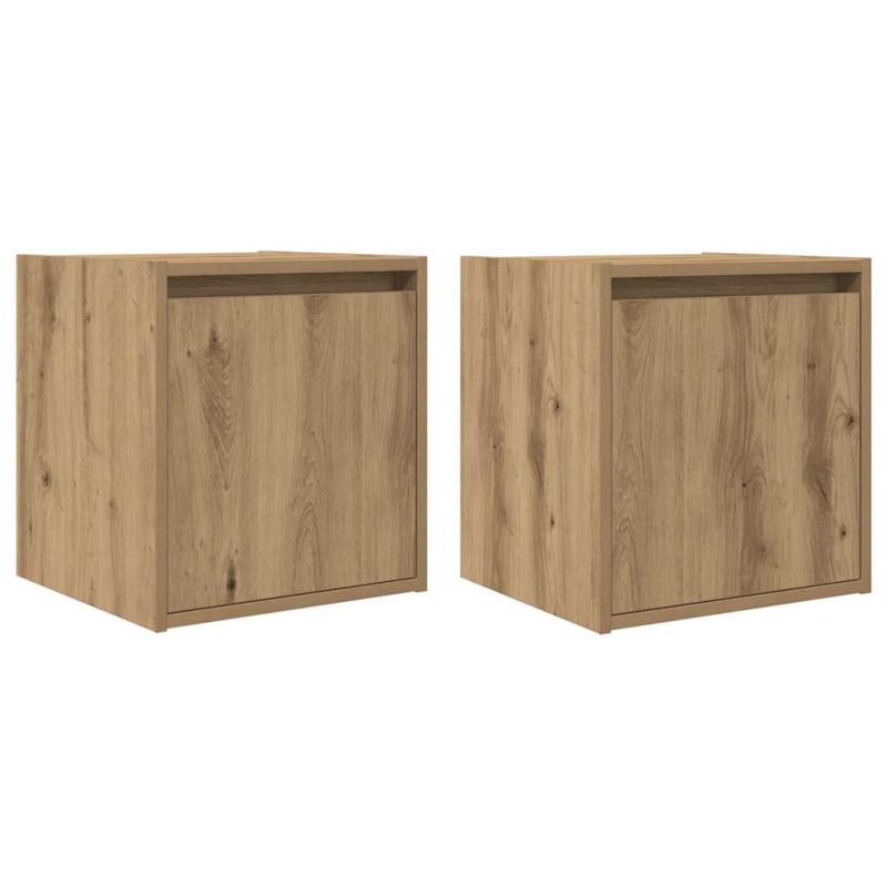 Wand-Nachttische 2 Stk. Artisan-Eiche 38x34x40 cm