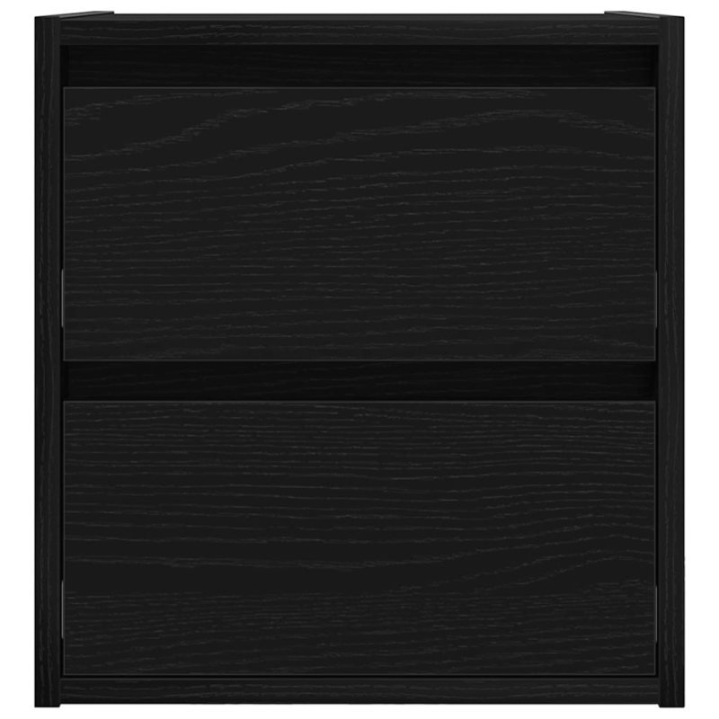 Wand-Nachttisch Schwarz Eichen-Optik 38x34x40 cm