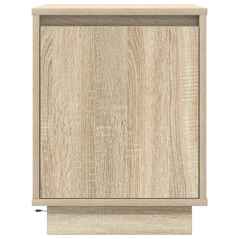 Nachttische mit LED-Leuchten 2 Stk. Sonoma-Eiche 38x34x50 cm