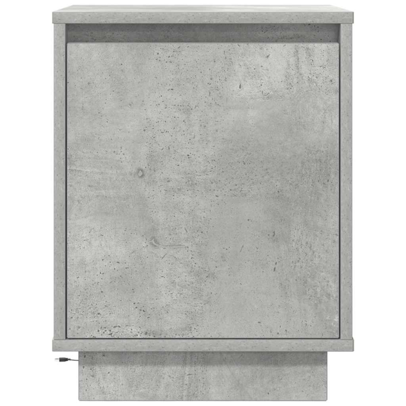 Nachttische mit LED-Leuchten 2 Stk. Betongrau 38x34x50 cm