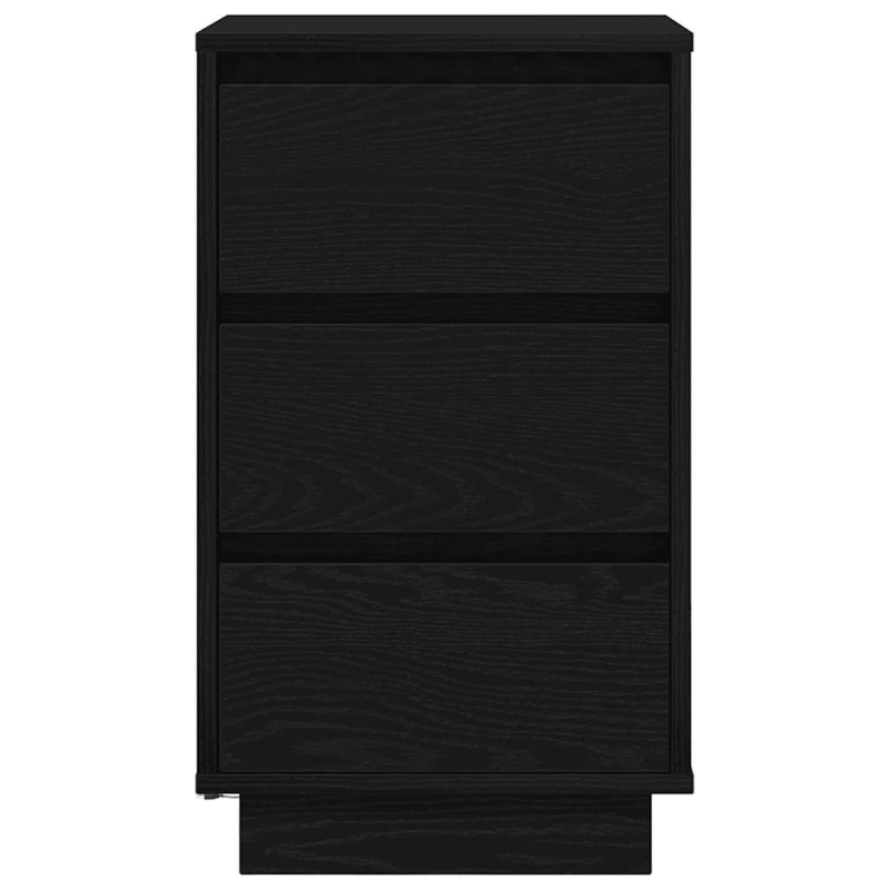 Nachttisch mit LED-Leuchten Schwarz 38x34x65 cm