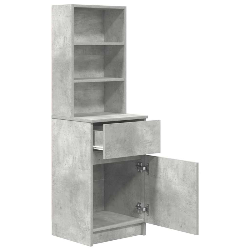 Nachttisch Betongrau 39x35x125 cm Holzwerkstoff