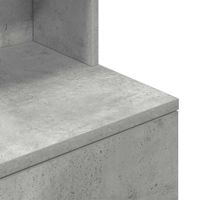 Nachttisch Betongrau 39x35x125 cm Holzwerkstoff