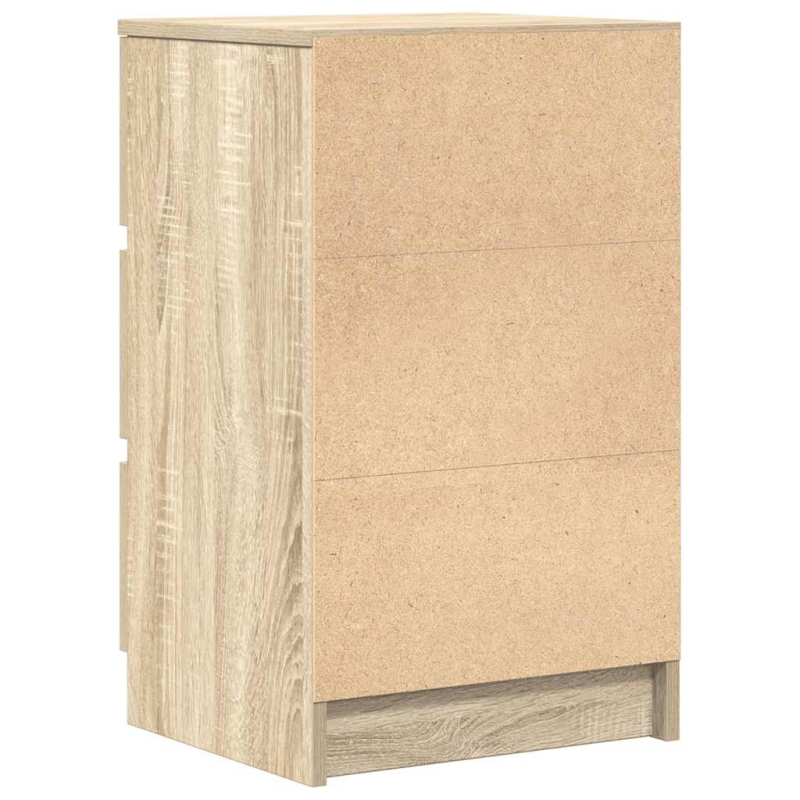 Nachttisch mit 3 Schubladen Sonoma-Eiche 39x35x65 cm