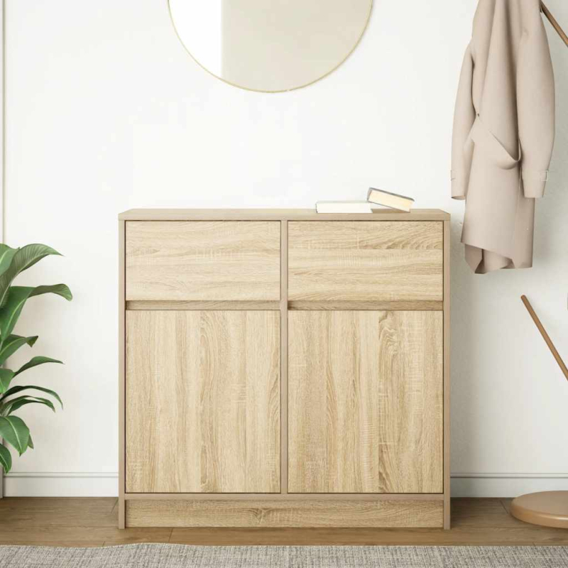 Sideboard mit Schublade Sonoma-Eiche 80x34x76 cm Holzwerkstoff